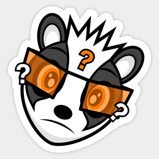 Confused Badger Æmber Sticker